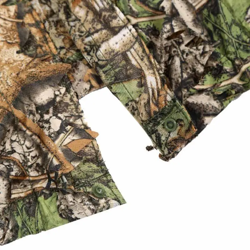 Охотничья одежда новые 3D Кленовый лист бионические маскировочные костюмы Yowie sniper birdwatch страйкбол камуфляж одежда куртка и брюки