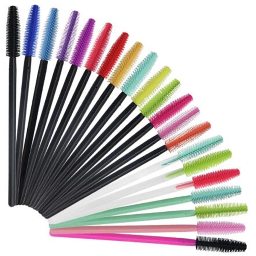

100pcs Makeup Eyelashes Brushes Silicone Disposable Mascara Brush For Eyelash Extension Mascara Applicator Wands Make Up Tools