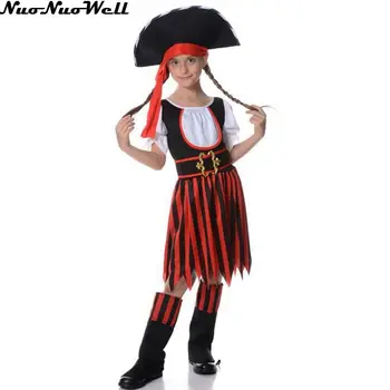 

Halloween Coaplay Clothing for Children Pirate Captain Cosplay Party Performance New Arrival Pirates of the Caribbean Costume