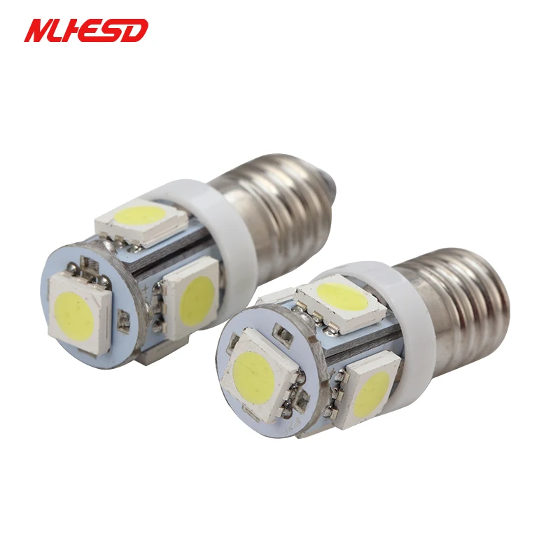 100X E10 5 SMD 5050 светодиодный DC 12 В 5smd 5 светодиодный E10 светодиодный чистый белый теплый белый холодный белый красные, синие Amber Подсветка