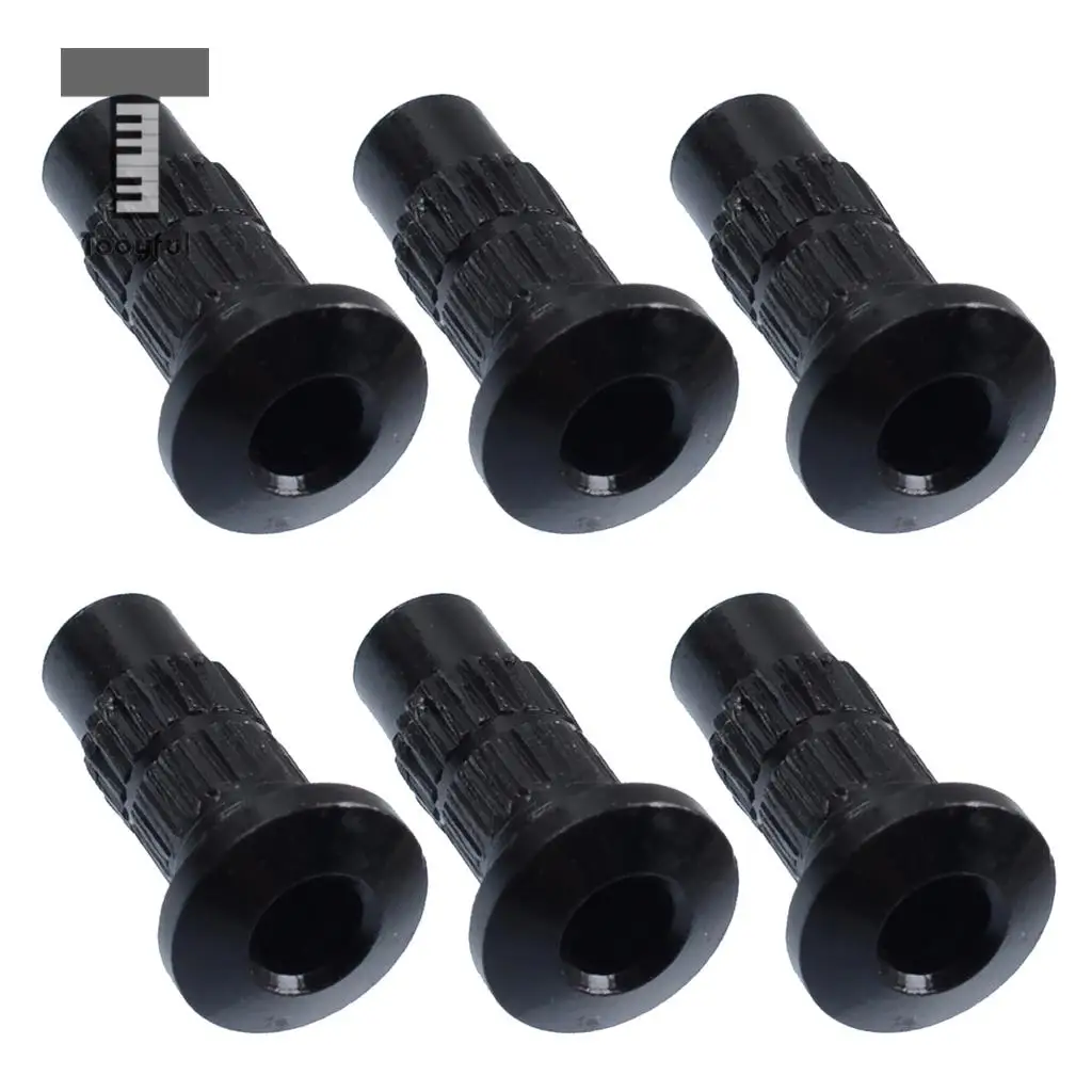 Tooyful 6Pcs Through Body Electric Guitar String Mounting Ferrules Bushing 