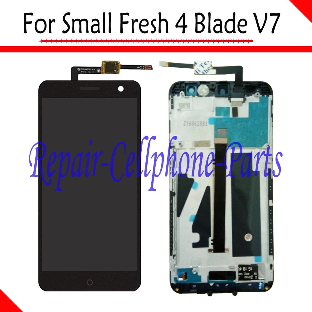 

Black 100% New Full LCD DIsplay+Touch Screen Digitizer + Frame Cover Assembly For ZTE Small Fresh 4 Blade V7 LTE Tracking Number