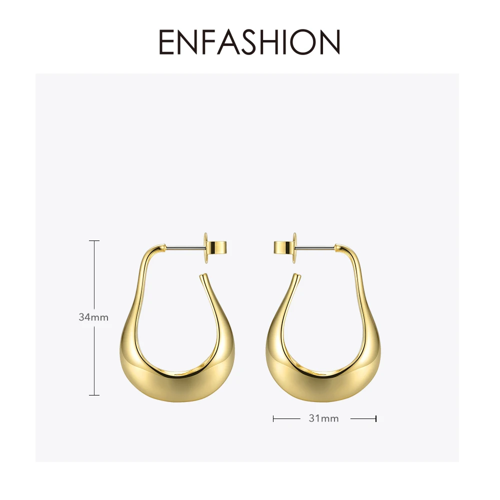 ENFASHION геометрические серьги кольца простые круглые обручи маленькие водяные в