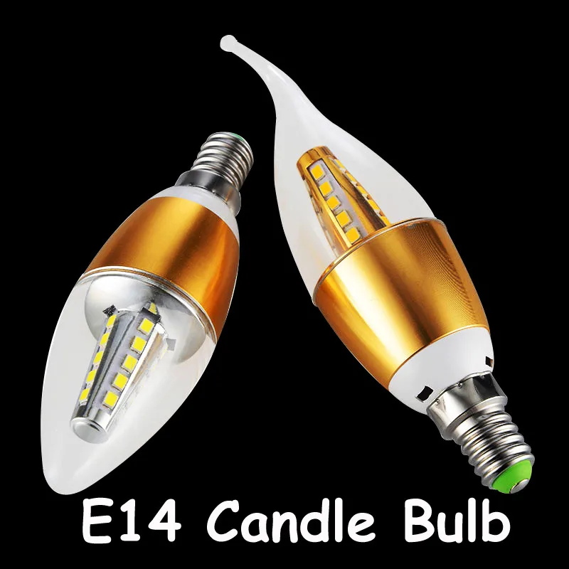LED-Lamp-Candle-Light-E14-SMD-2835-Real-Power-4w-AC-220V-240V-Cold-Warm-White