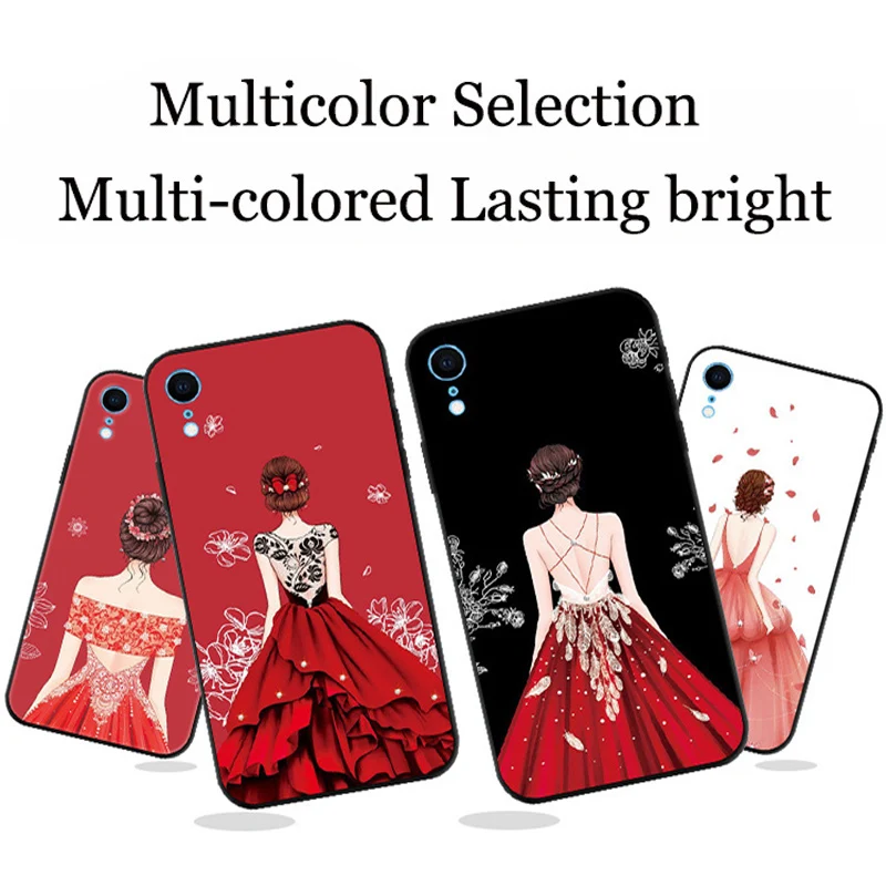 6,1 дюйма для iphone XR случае красивая леди мягкий чехол с рисунком iphone XR защитную крышку для iphone X R shell Корпус телефона