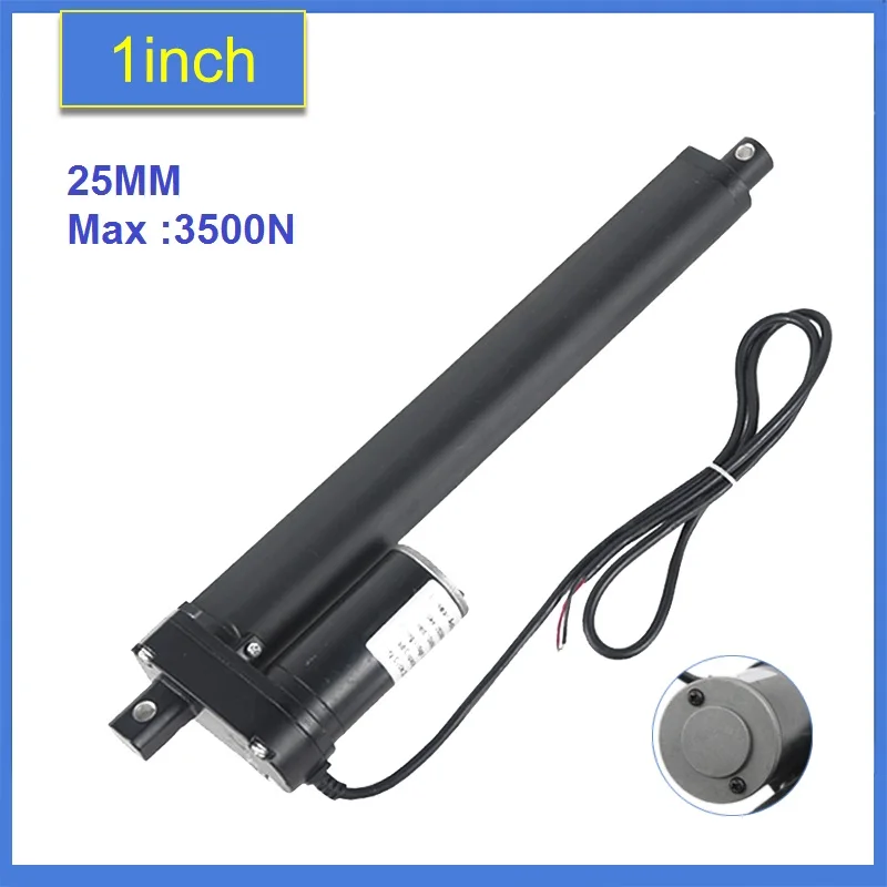 

Heavy Duty 1"25mm Stroke Linear Actuator 12V/24v DC max load 3500N/350KGS/770LBS electric linear actuator tubular motors motion