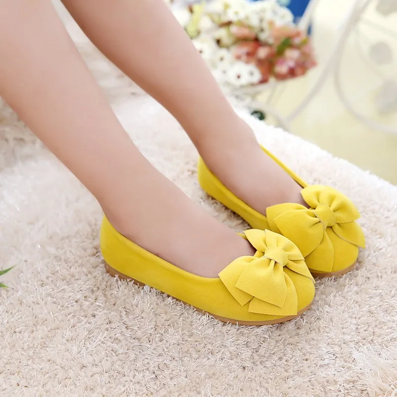 girl leather shoes bow (11)