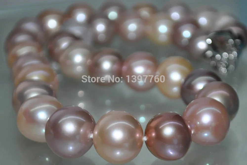

Miss charm Jew.212 Natural Rare Multicolor round kasumi Pearl Necklace NEW