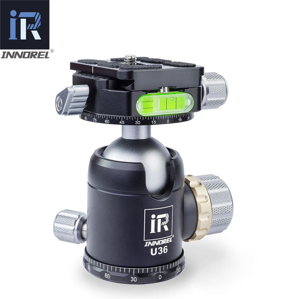 

INNOREL U36 Double Panoramic 36mm Heavy Duty Ball Head Tripod Head Flexible Ballhead with ARCA-SWISS for Camera Tripod 20kg Load