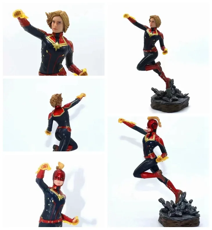 

1/10 Captain Marvel Figure Toys Avengers Endgame Action Figurine Legends Model 24CM