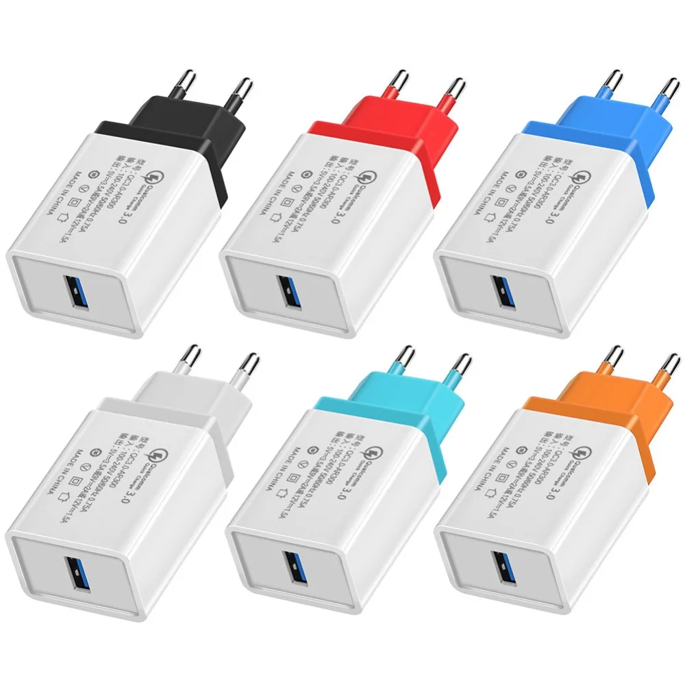 Quick Charge QC3.0 Travel Adapter быстрый USB Зарядное устройство QC2.0 18 Вт Портативный стены