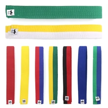 Cinturón de Taekwondo marcial kárate yudo al azar 250cm * 4cm de poliéster + EVA negro, rojo, verde, amarillo, Etc. Para adultos, cinturones infantiles