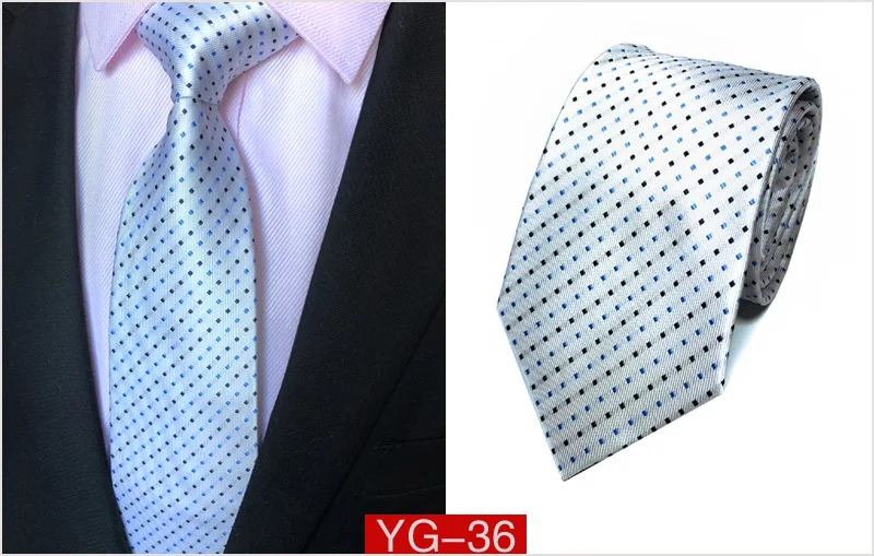 Новые мужские галстуки, мужские галстуки,, деловые классические жаккардовые галстуки, галстуки для отдыха, официальные галстуки высокого качества из полиэстера - Цвет: YG-36