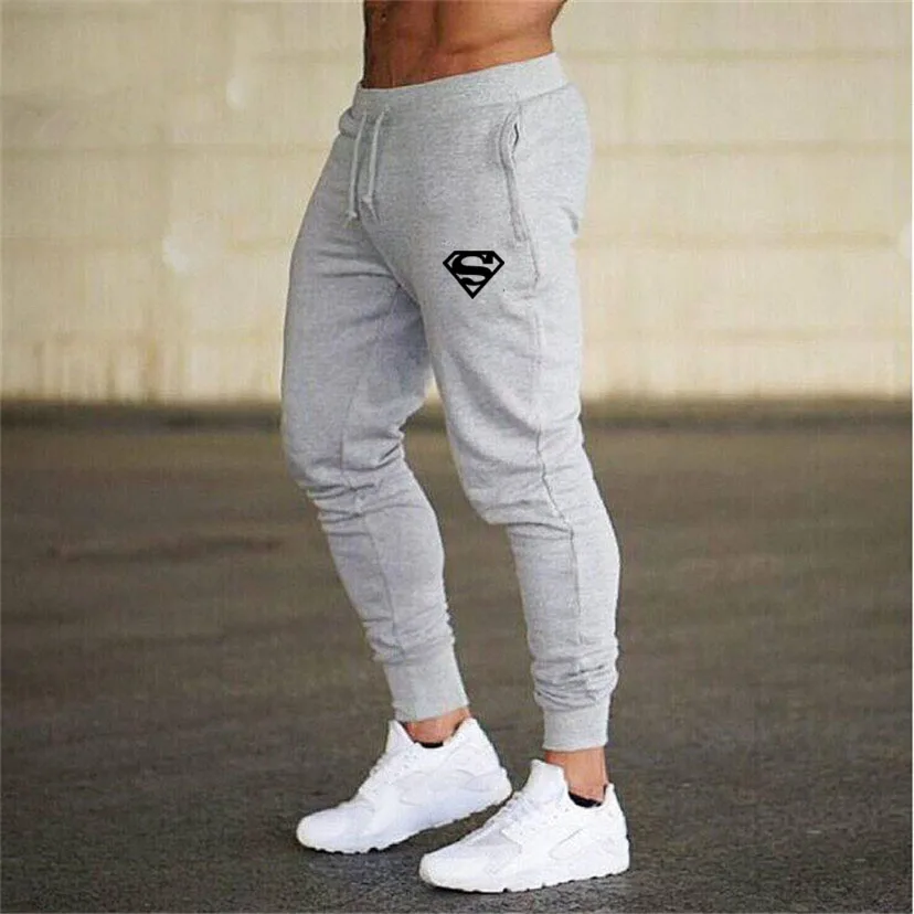 

2019 Gray Jogging Pants Running Pants Men Sport Pencil Pants Men Cotton element letter print Joggers Gym running trousers men