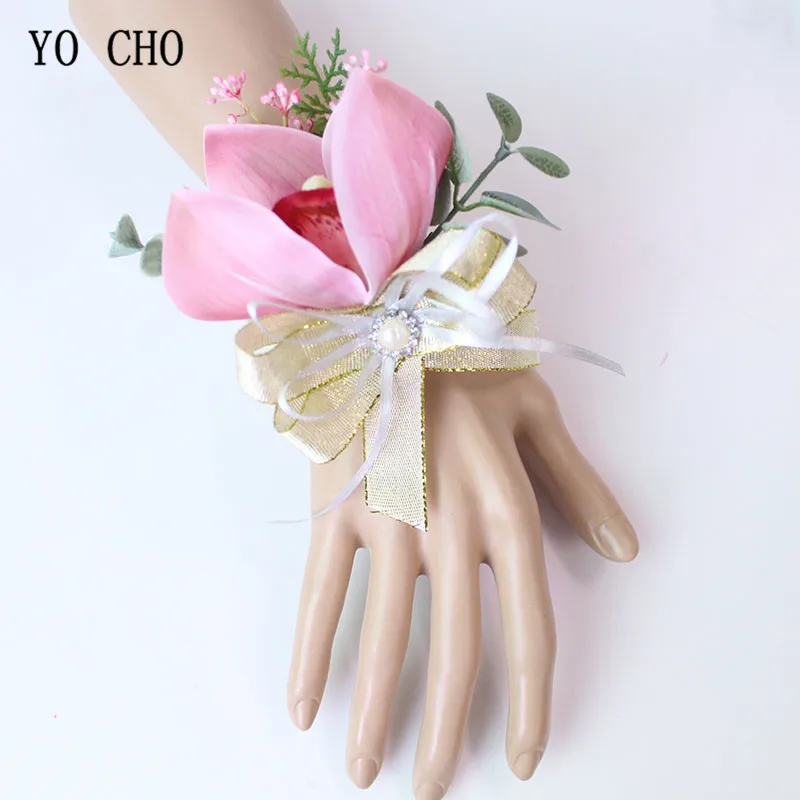 cuff bracelets bridesmaid wrist flower wedding  (26)