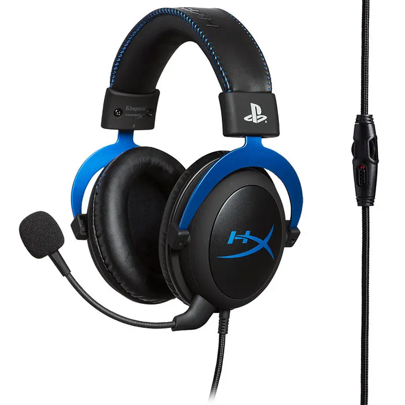 Синий Игровая гарнитура kingston HyperX Cloud Игровые наушники с микрофоном для систем PlayStation 4 - Цвет: Синий