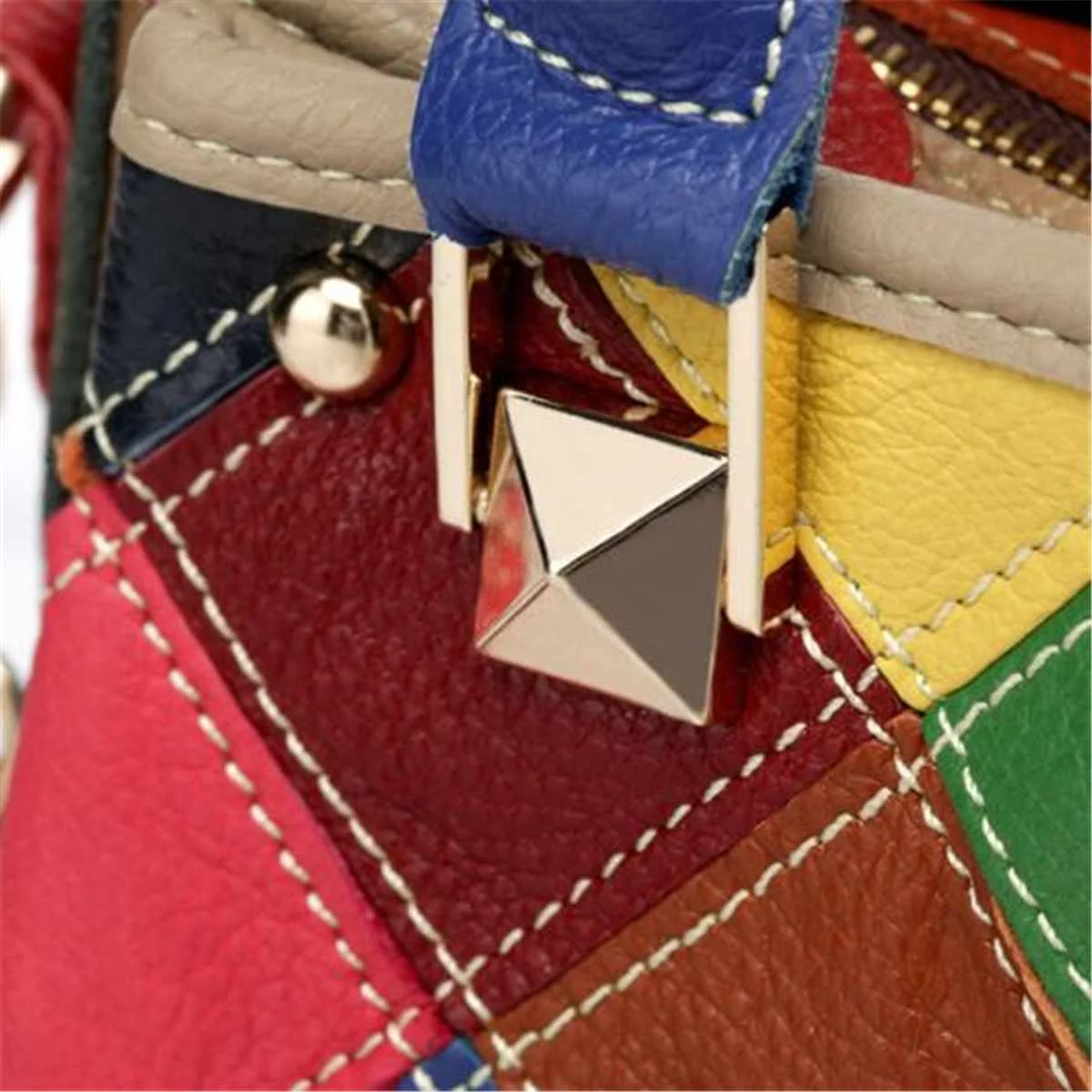Модная женская цветная сумка через плечо из натуральной кожи, многоцветная Сумка-тоут, сумка через плечо, женская сумка-мессенджер
