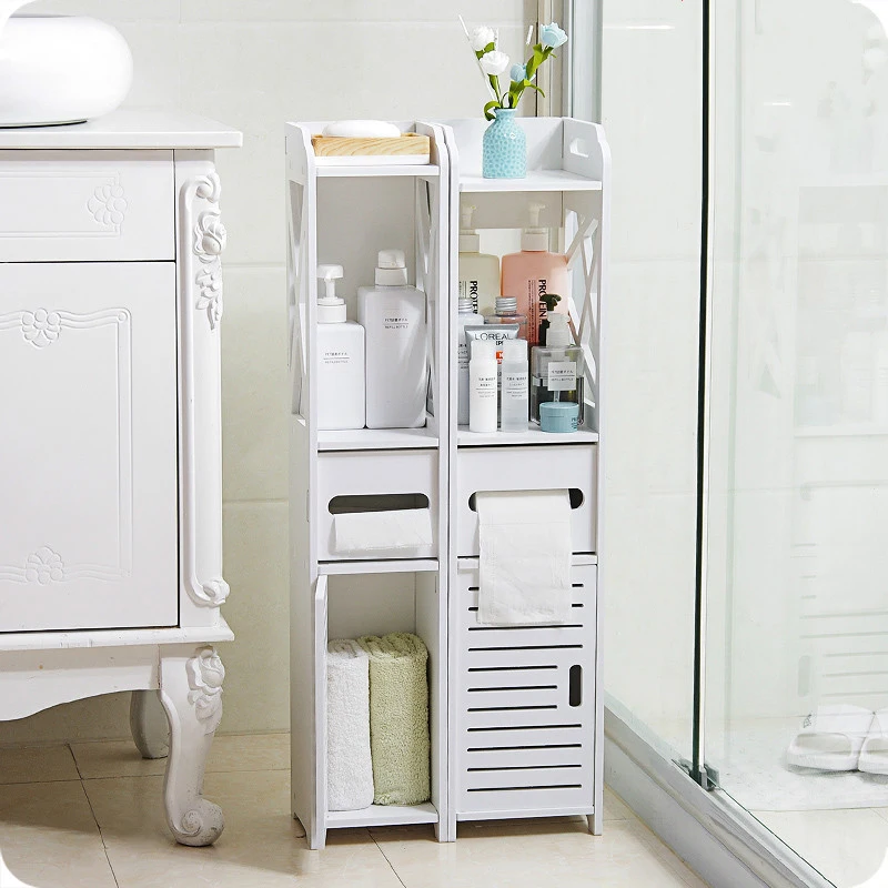 

Household floor storage rack bathroom clip storage locker free punching shower supplies finishing rack storage shelf mx01141801