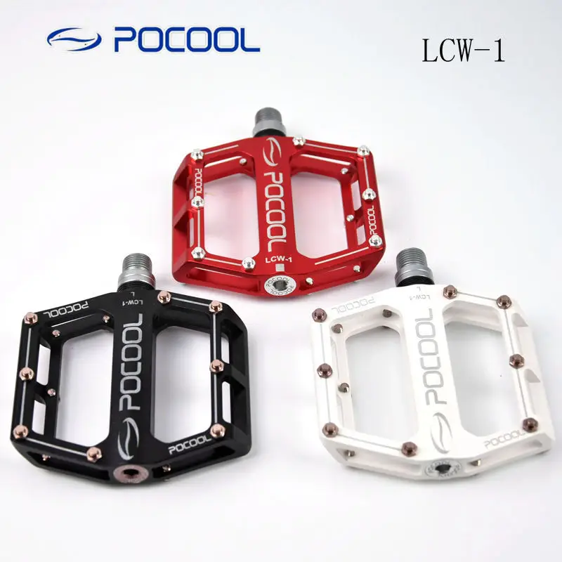 Pocool lcw-cnc سبيكة mtb الطريق دراجة الدواسات الدراجة الجبلية المهنية الدراجات دواسة تحمل 2 محامل مختومة دراجة أجزاء