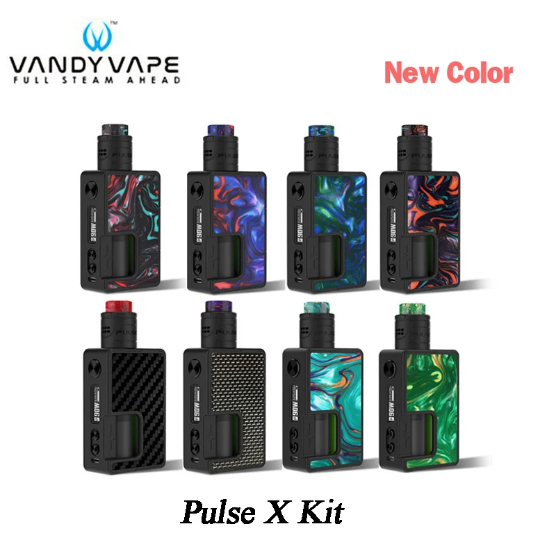 

New Color E-Cig Original Vandy Vape PULSE X BF Kit Standard Version&90W BF Mod 8ml Squonk Bottle And PLUSE X Tank Fit 18650 Vape