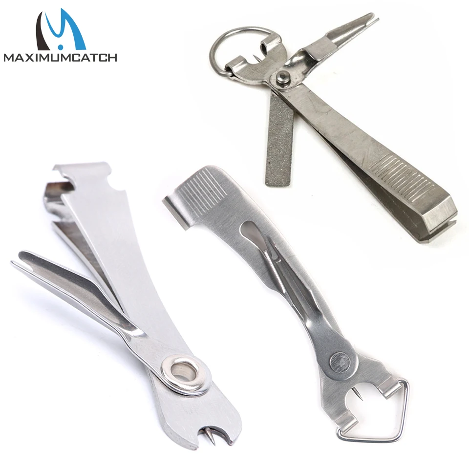 Maximumcatch Fishing Tying Tool Stainless Steel with Nail Knot Fishing Line  Nipper Clipper Hook Eye Cleaner Hook Hone Sharpener