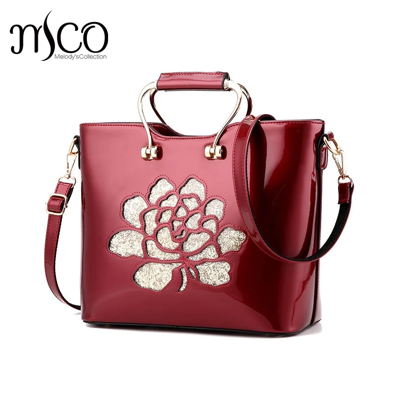 

Melodycollection Socialite Women Evening Tote Bag Patent Leather Women Wedding Top-Handle Bags Shoulder Bags Bride Bag