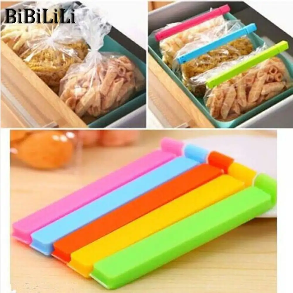 

6 pcs/lot Bag Clips Food Fresh Keeping Plastic Food Close Clip New Home Storage Organization Kitchen Tool Food Snack Sealing Bag