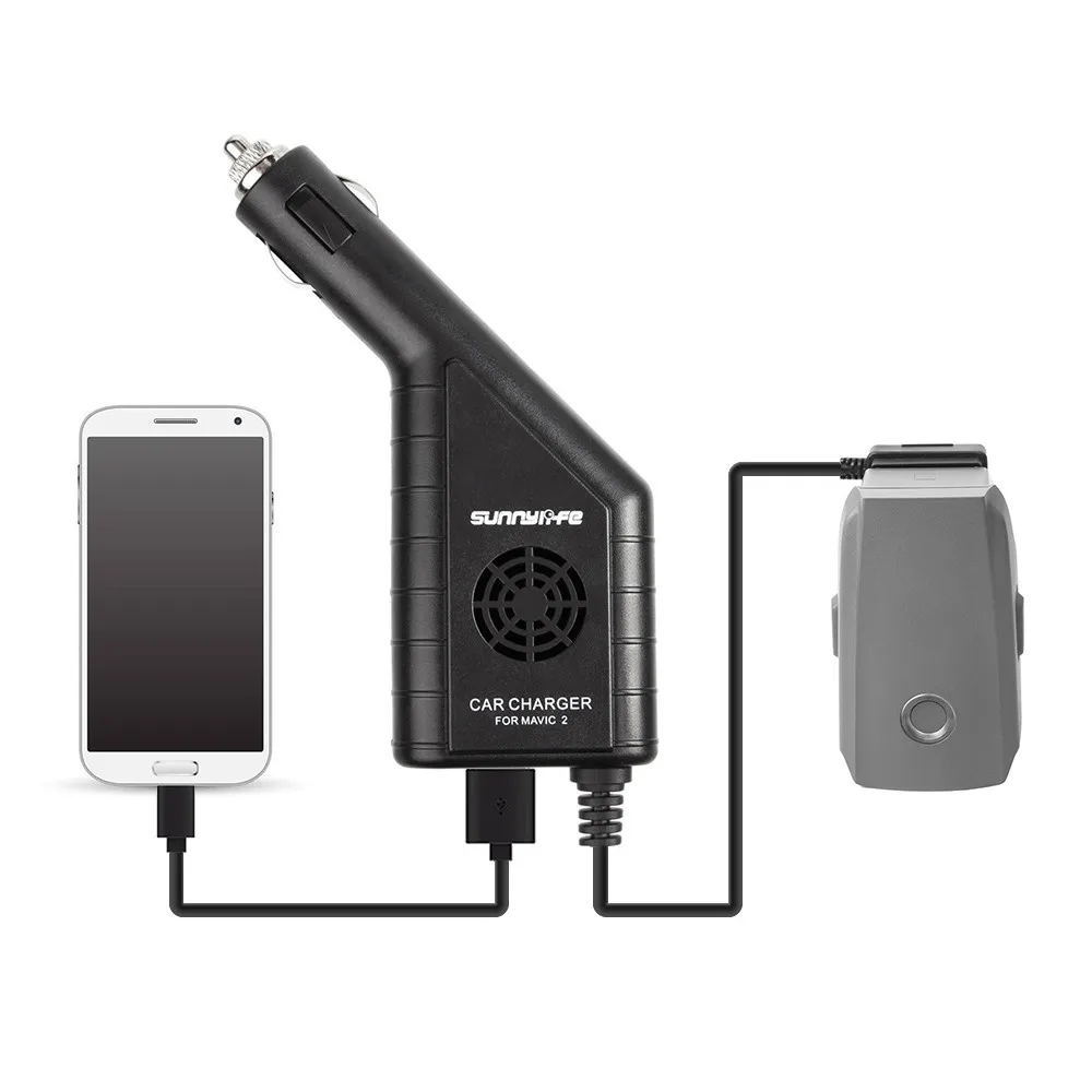 USB Автомобильное зарядное устройство для дрона с дистанционным управлением батарея Быстрая зарядка 2 в 1 для DJI Mavic 2 Pro/Zoom 20J Прямая поставка