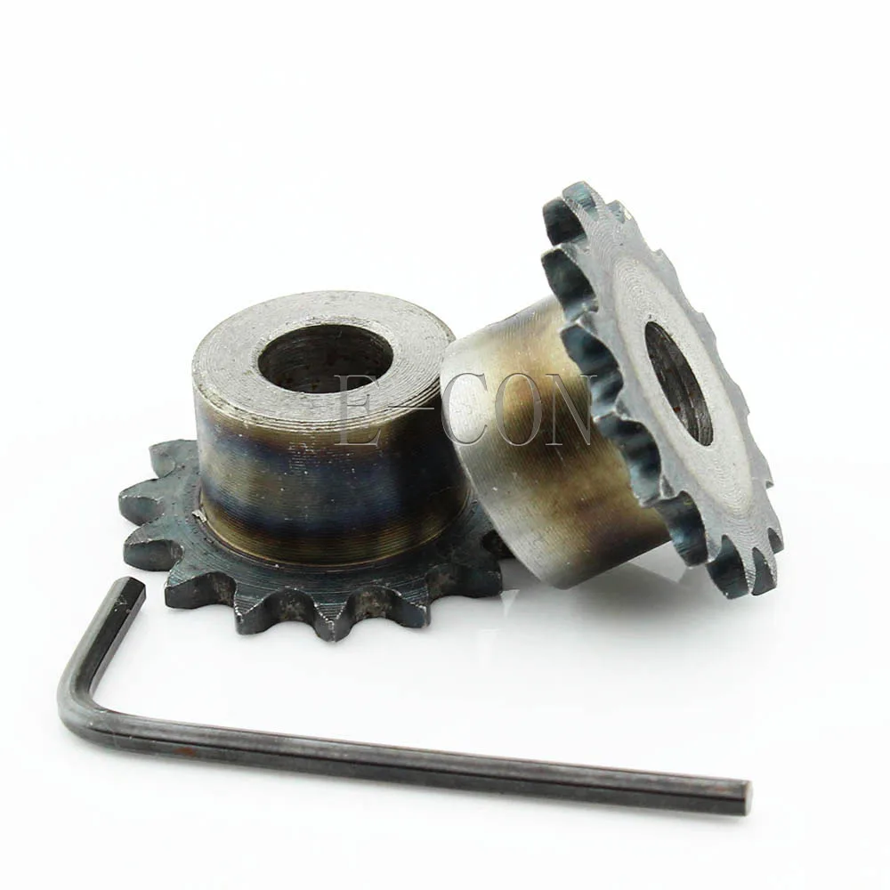 1 PCS 04C 15 Teeth Sprocket Bore 10mm Metal Pilot Motor Gear Roller Chain Drive 25H 15T 2" for Motorcycle Timing Chain DIY