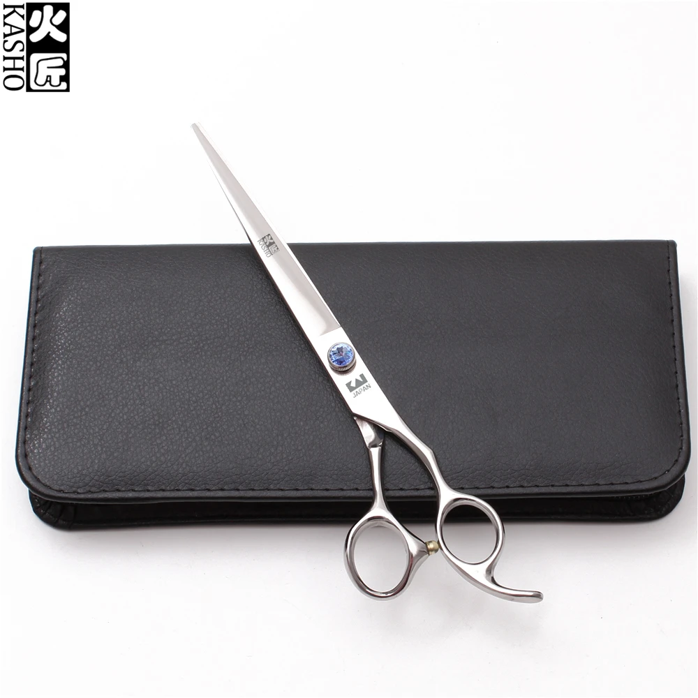 

8" 22cm KASHO Japan 440C Silver Grooming For Dogs Cutting Shears Normal Scissors Professional Pets Scissors Styling Tool H9102