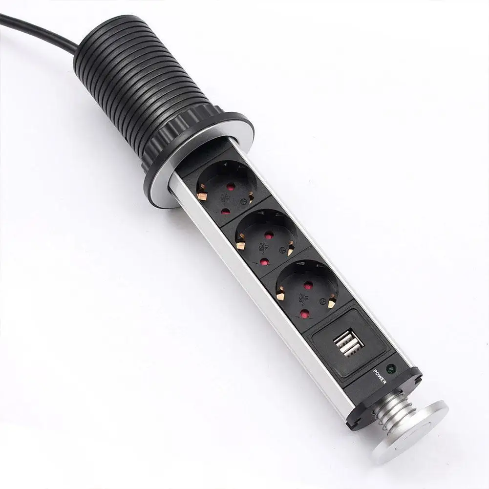 Adeeing ЕС Plug USB Настольный скрытый тип разъем для офиса кухня