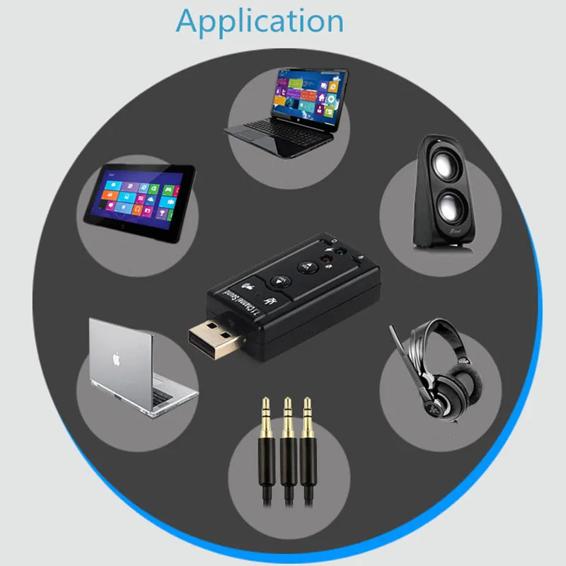 YUNCLOUD звуковая карта с интерфейсом USB 7 1 канал внешний адаптер звуковой карты