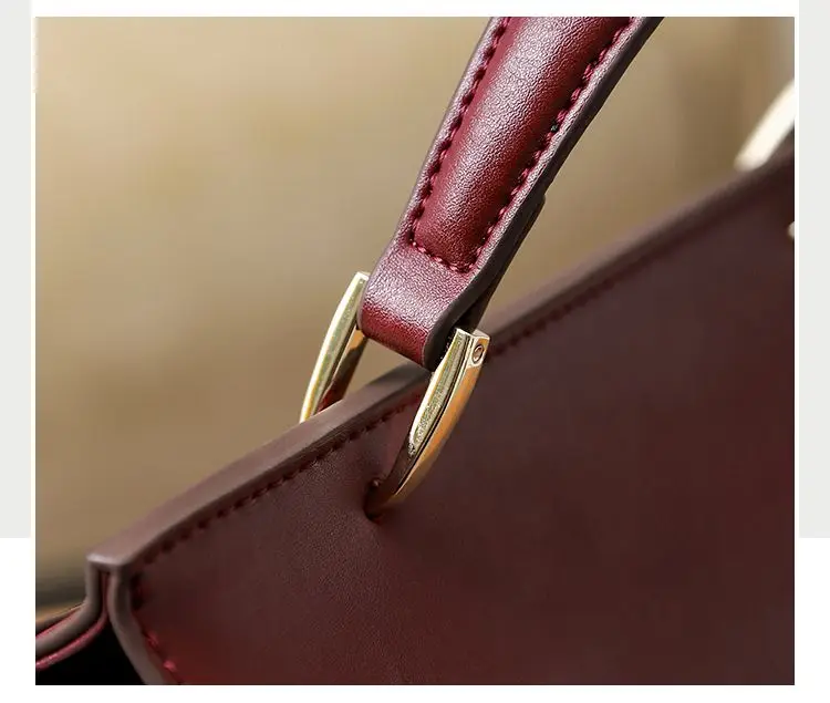 WOONAM Женская мода Топ скрытый из натуральной телячьей кожи контрастный цвет Топ Ручка Трапеция сумка через плечо сумка WB751