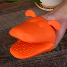 Милая собака термостойкая кухонная Духовка держатель барбекю выпечки силиконовая рукавица перчатка инструмент