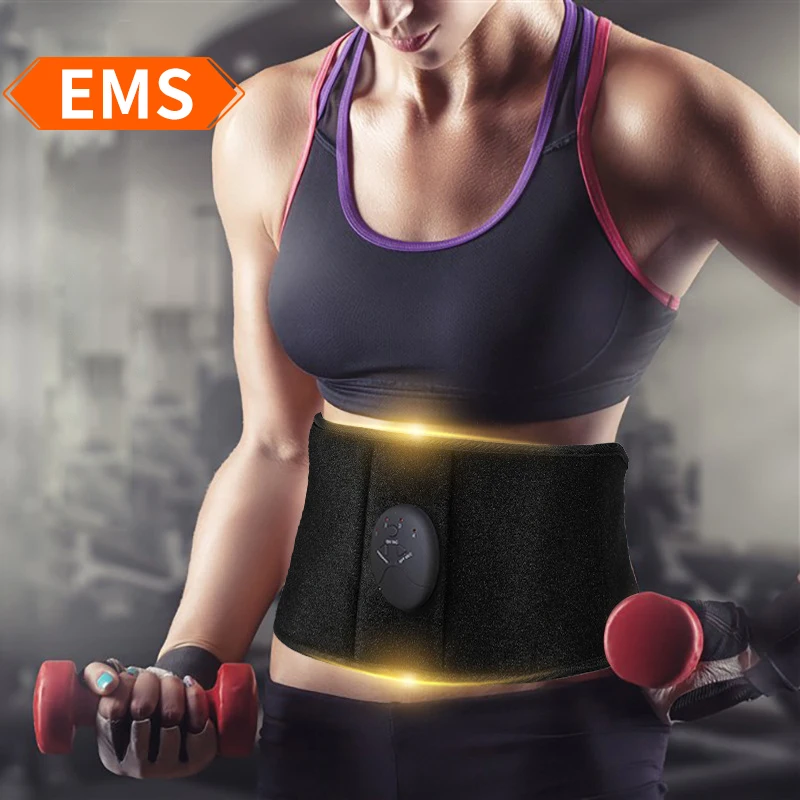 EMS Trainer Waist Trimmer Belt Adjustable Belly Fat Abdominal Weight