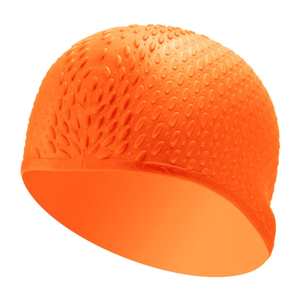 Unisex Swimming Cap Water Drop Pattern Silicone Swim Waterproof Hat For Ladies Women Men Bathing | Спорт и развлечения