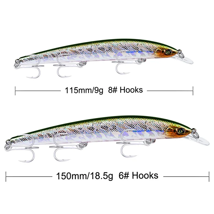 5 шт., набор рыболовных приманок Minnow, набор приманки, 18,5 г/15 см, 9 г/11,5 см, искусственные жесткие воблеры для наживки с ящиком для хранения, снасти - Цвет: 5PC-Color B