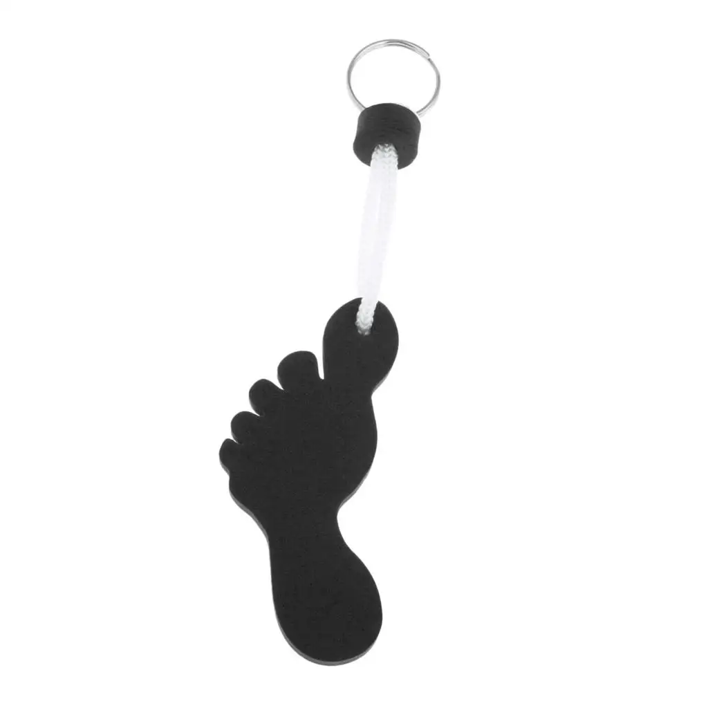 Safety Water Sports Foam Floating Keyring Keychain Key Holder Key Fob - Foot Shape for Boating Yachting Fishing Swimming Kayak