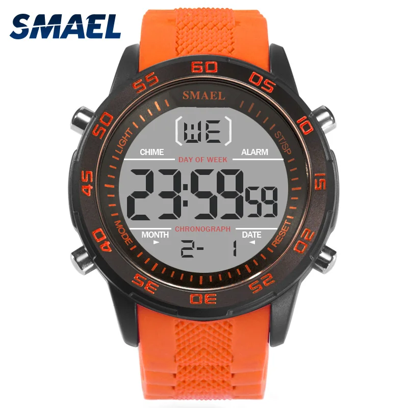 

SMAEL Men Casual Sport Digital Watches LED Electronic Alarm Clock Waterproof Military Army Watches Male Watch relogio masculino