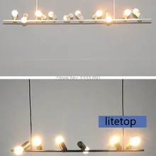 Потолочная подвесная освещающая люстра-10 огней современный дизайн птицы на дереве ствол подвесной светильник