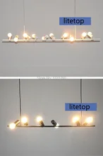 Ceiling Hanging Chandelier lighting-10 lights Modern design Birds on Tree Trunk Pendant Lamp