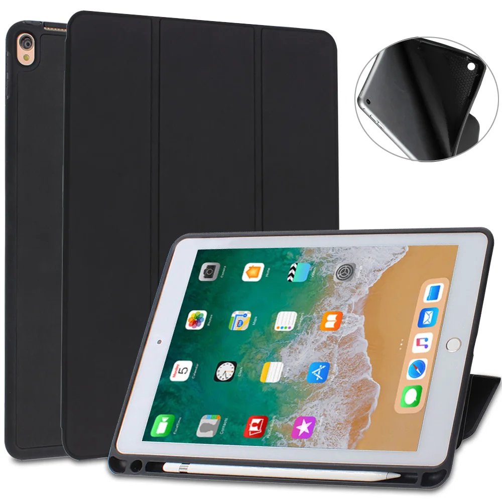 For iPad Pro 10.5 Case with Pencil Holder,Redlai Trifold Stand with