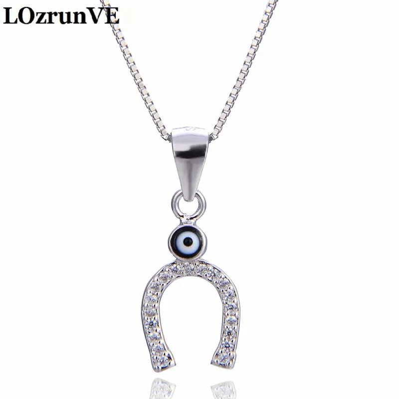 LOzrunVE 2018 простой Турция Blue Eyes кулон Цепочки и ожерелья для Новинки женщин Bijoux