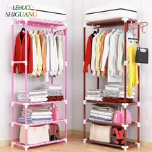 Coat Rack Stainless steel nonwovens Simple Assembly can be removed Bedroom Hanging storage clothes hanger wardrobe