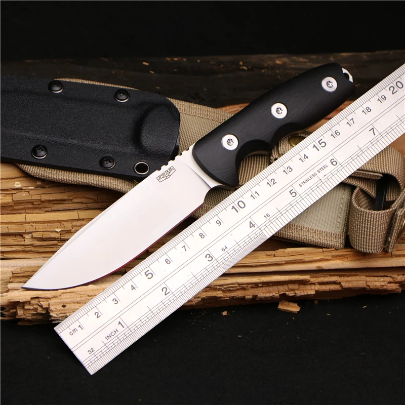 

PSRK Sharp Hunters 12C27 blade Wood handle high hardness hunting fixed tactical utility knife outdoor tool camping EDC knive