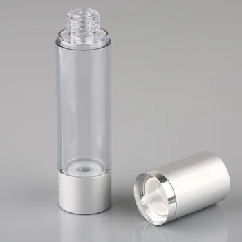 

15ml /30ml /50ml Make-up Lotion Empty Airless Pump Bottles DIY Clear Portable Travel