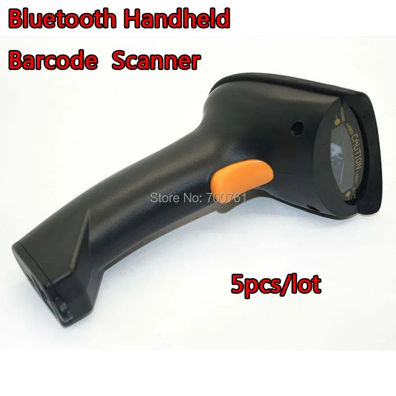 

5pcs Wireless Bluetooth barcode scanner handheld Visible Laser usb Scan Barcode reader for pc phone for Apple Android Windows