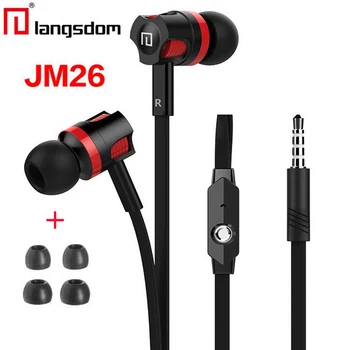 

Langsdom JM26 3.5mm Wired earphone With microphone noise cancelling Headset Gaming Sport Stereo Earphones For xiaomi phone