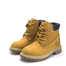 Детские зимние ботинки для девочек и мальчиков; зимние ботинки на меху; школьная теплая обувь; удобная обувь с круглым носком на плоской мягкой подошве; AA11186