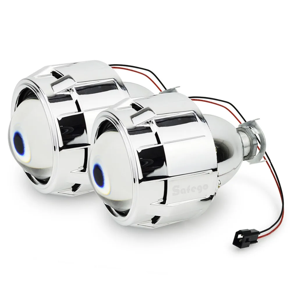 Safego hid bi xenon lens kit mask Shroud 2 5inch bixenon projector lens for H4 H7